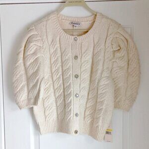 NEW! NANETTE LEPORE POUF Wool BLEND SLEEVE SWEATER